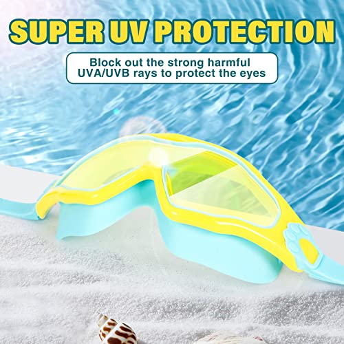 EasYoung Kids Swimming Goggles - 2 Pack for Boys Girls Junior Children Age 6-14, Quick Release Strap Anti-Leak for Child - Image 2