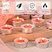 HAVITI 15PCS Rose Scented Tealight Candles, Tea Lights Candles, 4H Smokeless Palm Wax Pink Tea Candle for Weddings,Christmas,Spa, Bath