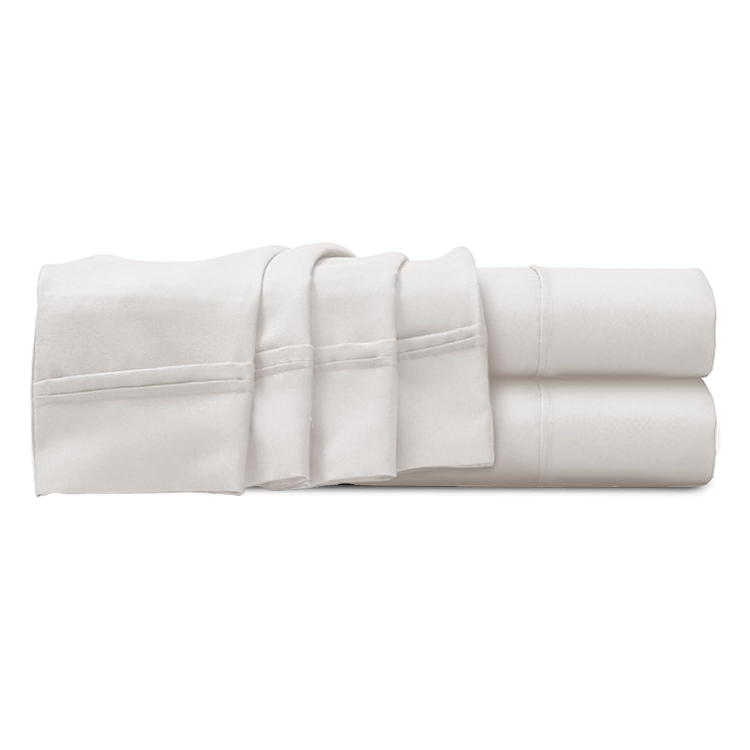 Imperial Rooms King Size Flat Sheet 200 Thread Count 100% Egyptian Cotton 2 Pack Soft Bed Top Cream Sheets Hotel Quality