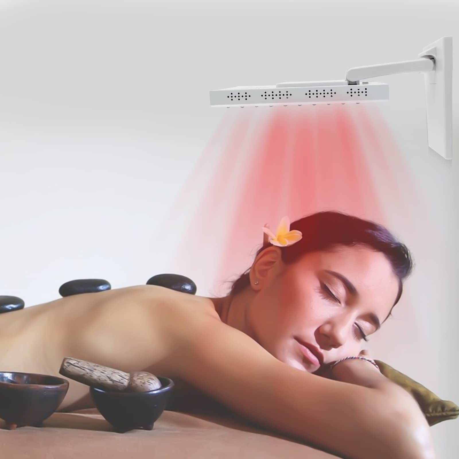 Lampe de thérapie par lumière rouge - 80 LED à double puce pour soulager le corps et la santé de la peau
