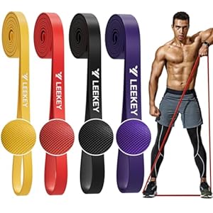 LEEKEY Resistance Bands, Exercise Bands Pull Up Assist Bands – Workout Bands Set – Bands for Working Out,Band for Men and Women Fitness Training, Physical Therapy,Home Workouts