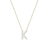 Initial Necklaces for Women, 18K Gold Plated Letter Charm Necklace, Dainty Cubic Zirconia Pendant, Trendy Jewelry with Initials, Gifts for Women