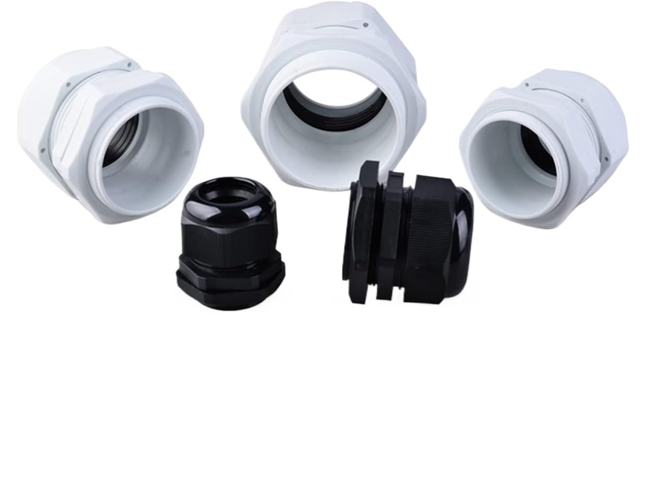 Kit de mezcla de sellos de cable, Prensaestopas de nailon IP68 Multicolor Varios tamaños(Pg48 Black 1pcs)