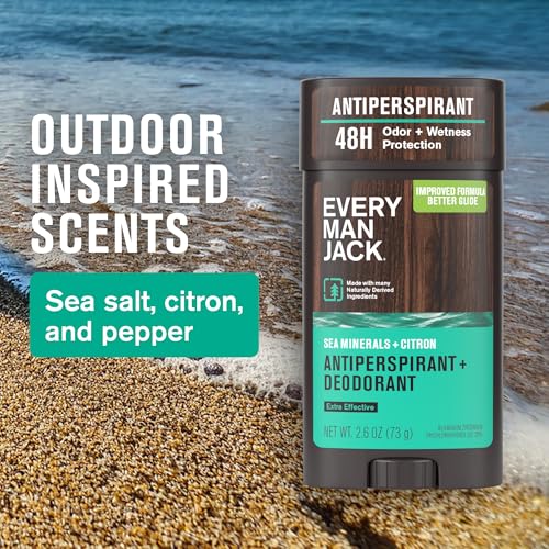 Image of Every Man Jack Antiperspirant Deodorant for Men, Sea Minerals Citron, 2pk