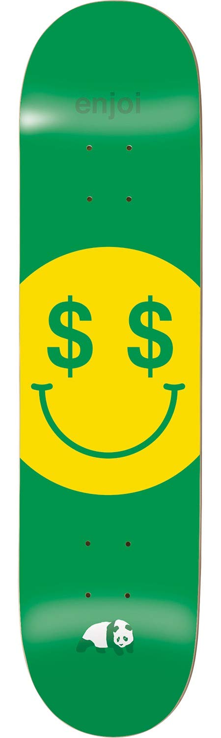 Enjoi Skateboards Cash Money Green Skateboard Deck Resin 7-8.25