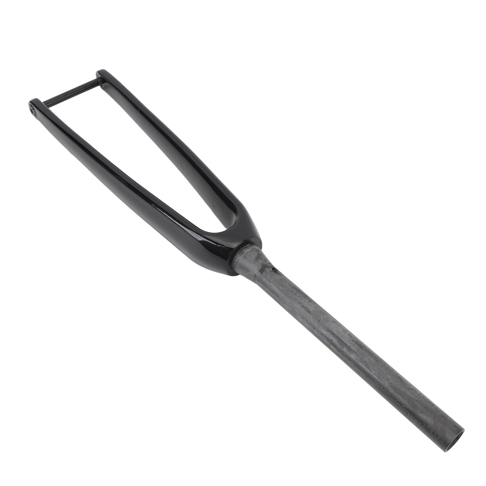 Fahrrad-Vorderradgabel aus 3K-T800-Kohlefaser, 100 x 12 mm Steckachse, 1-1/8 Zoll Durchmesser, 45 mm versetzte flache Scheibenbrems-Vorderradgabel (Glänzend)