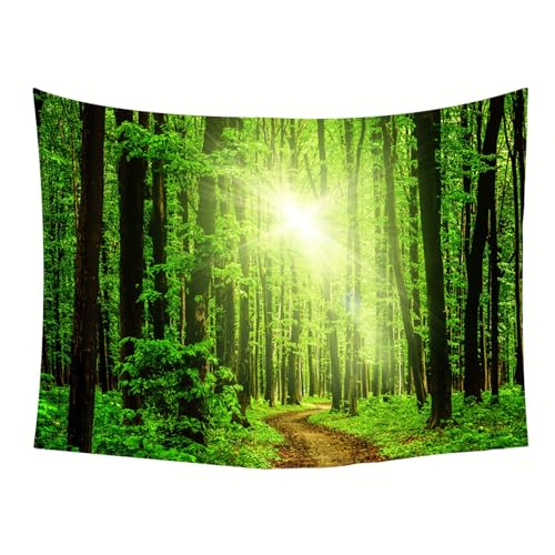 Tapiz de pared decorativo de sol y bosque para dormitorio infantil de 150x150 5