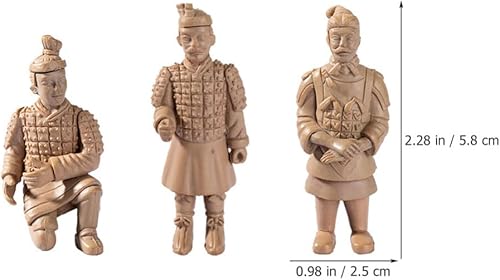 Miniatura 6 de Abaodam 9 unidsset de estatuas de guerreros de terracota Xian China terracota guerreros carro y caballo modelo China Qin dinastía guerreros