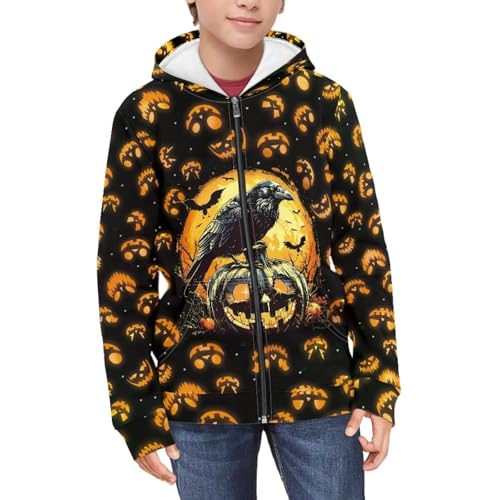 Boys Girls Zipper Hoodie Sweatshirt with Pockets Fall Jacket Outwear Outfits Trendy Clothes Age 6-16