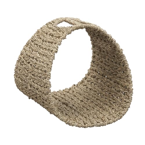 Household Essentials Oval Magazine Rack, Natural Seagrass