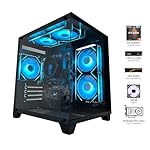 Gaming PC Desktop Computer AMD Ryzen 5 5600GT,16GB DDR4 3200MHz,1TB M.2 NVMe PCle4.0 Gen4,550W 80PLUS PSU,WiFi,Game Design Office Console,Sea View Room, Towers Prebuilt PC (Black) - Image 3
