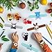 XIPEGPA 20 PCS Stuffed Animal Slap Bracelets Plush Slap Bracelets Toy Bulk for Boys Girls Birthday Gifts Classroom Rewards Party Favors (Jungle Animal)