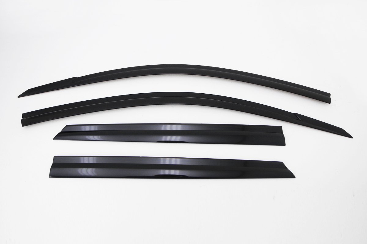 AUTO CLOVER Juego de deflectores de viento para Hyundai Santa Fe 2007-2012 (4 piezas)