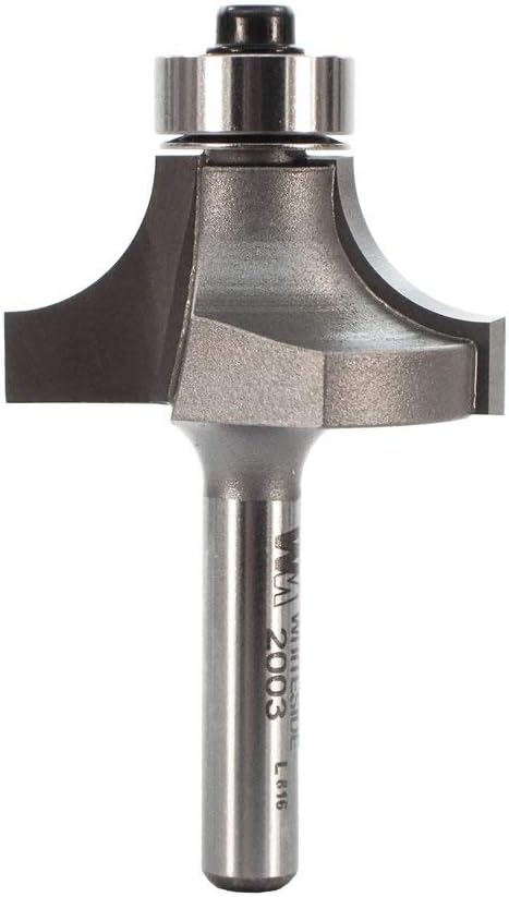 1/4" Shank, 3/8" Radius x 1-1/4" Diameter x 5/8" Cutting Length - Roundover Bit, Whiteside# 2003