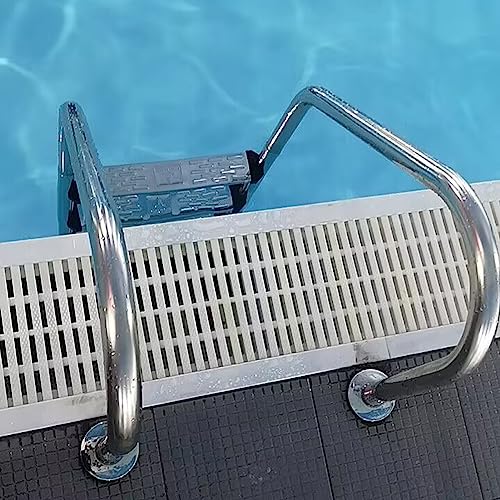 Escalera para piscina con peldaños antideslizantes acero inox miniatura 2
