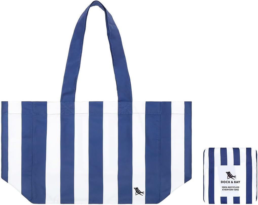 Everyday Beach Tote Bag - Reusable Carrier Bag for Daily Use - Carries Up to 10kg - 100% Recycled Materials