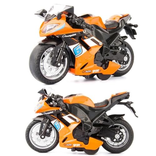 Image of Die-cast Alloy Motorbikes for Kids 1:14 Scale Alloy Model Bikes Pull Back Toys Suitable for 3+ Years Boys and Girls Multicolor (Pack of 1)【Colors as Per Stock】 (Bike Ducati 1:12)
