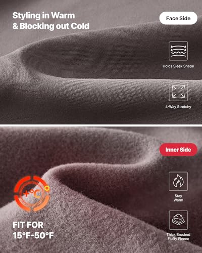 G4Free Wide Leg Fleece Lined Pants Women Drawstring Waist Winter Work Pants with Pockets for Casual Office2