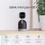 Blink Mini Pan-Tilt Camera (newest model), Rotating indoor plug-in smart security camera, two-way audio, HD video, motion detection, Works with Alexa (White)