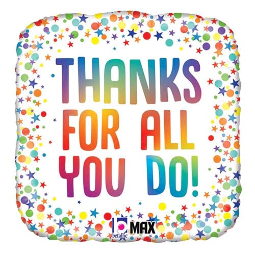 LOONBALLOON18 inch Thanks for all you do! Rainbow colors