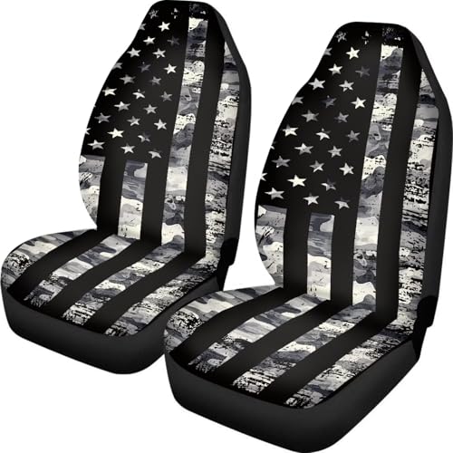 Housses de siège de voiture avant drapeau américain 52x138cm pour berlines
