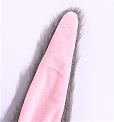 Miniatura 5 de JOYVIP Diadema de orejas de conejo de Pascua con orejas de conejo de peluche para fiesta de cosplay