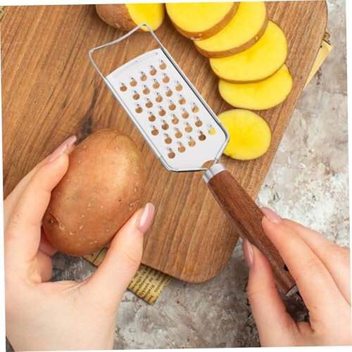 Ralladores de Acero Inoxidable 2 Pzs Mango de Madera miniatura 5