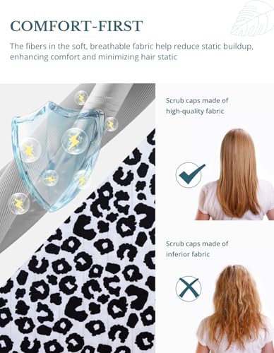 Image of Scrub Caps for Men and Women with Buttons, Classic Surgical Caps