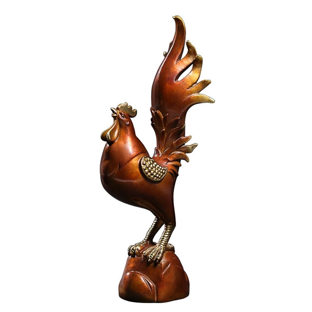 GLETSF Brass Decor Desktop Chinese Copper Merlu Entrance Ornament Home Office Decoration Statue Study Handicraft Ornament Statues For Home Decor,A