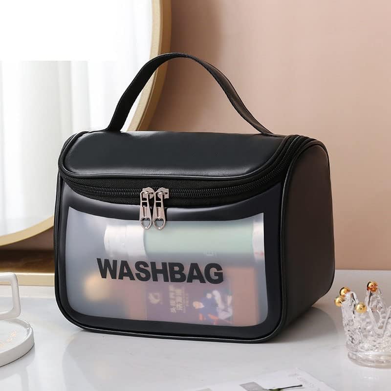 Kuber Industries Travel Storage Organizer | Cosmetic Organizer Bag | Toiletry Bag for Jewellery-Watches-Bracelets | Toiletry Storage with Hanger | Multi-Purpose Wash Bag | ZH028BK | Black-image-43