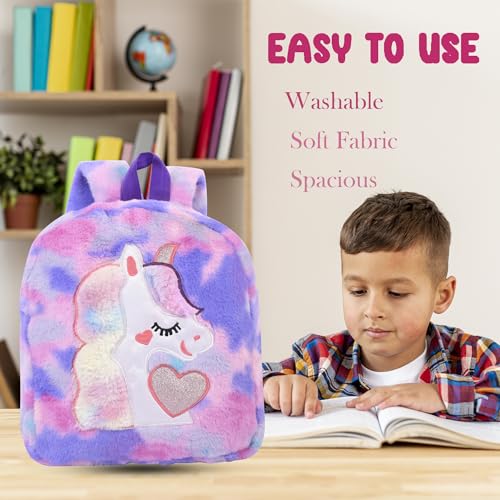 Image of ADISA Kids Backpack Toddler Bag Back Pack Plush Cartoon for Girls and Boys 1-5 Years
