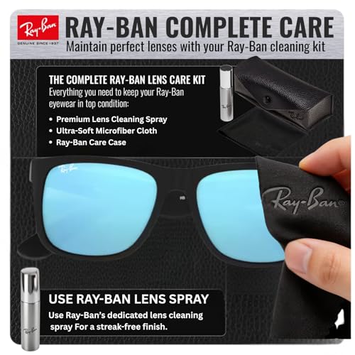 Image of Ray-Ban RB4165 JUSTIN COLOR MIX Square Shaped Sunglasses for Men with Official RAYBAN Eyewear Kit