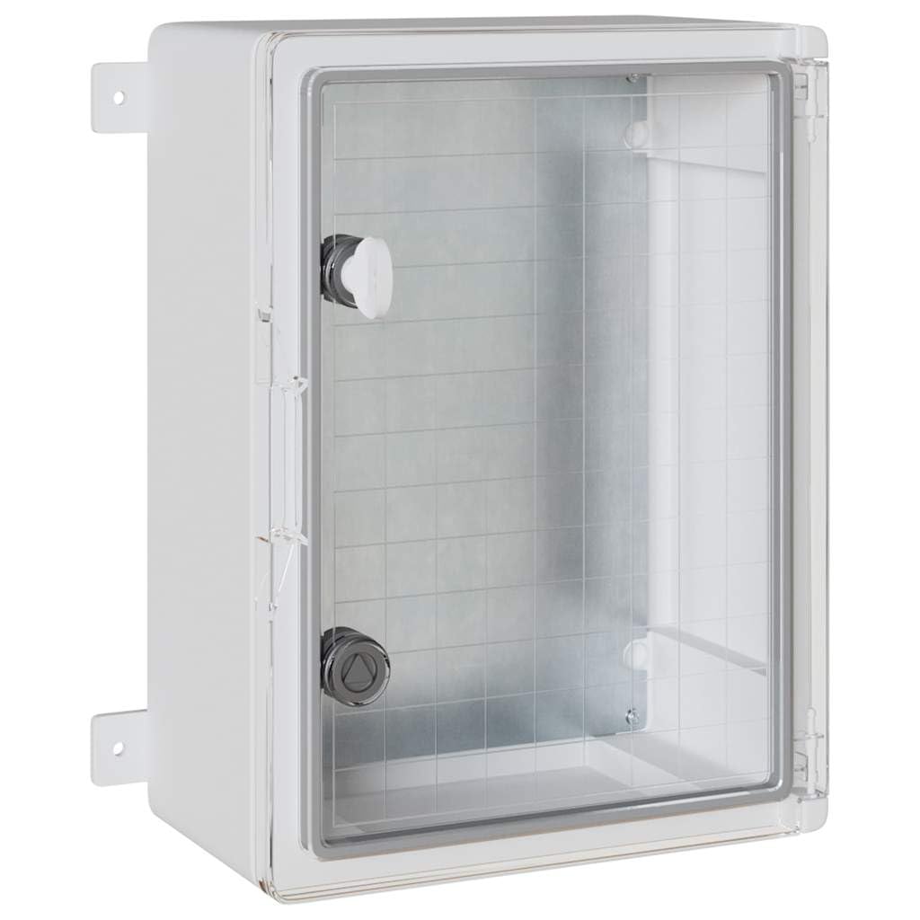 Armario de control de plástico ABS, caja vacía con puerta transparente, distribuidor de pared para interior y exterior, 37 x 19,5 x 40 cm