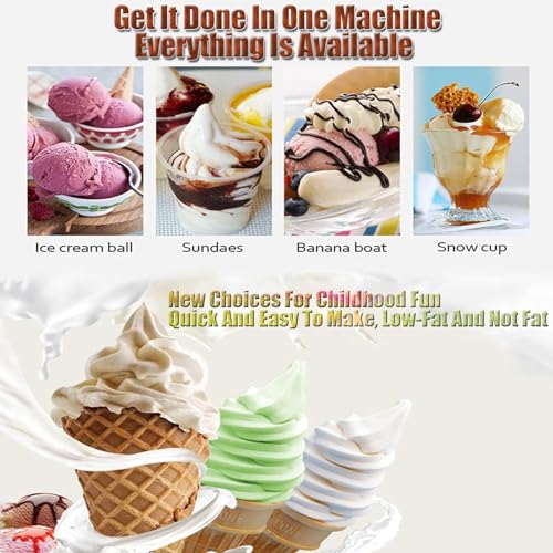 URJWAN Home DIY Kitchen Automatische Mini-Fruchtjoghurt-Eismaschine, Softeismaschine, Gesund, Einfache One-Push-Bedienung, Problemlos Eine GroßE Auswahl An Eissorten Zubereiten – Bild 8