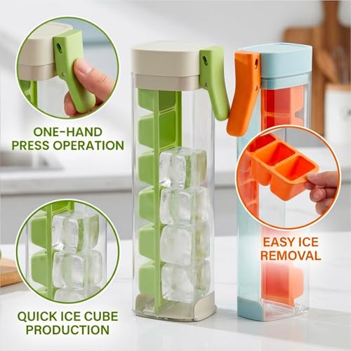 Set de 2 moldes para hielo de vidrio portátiles miniatura 3