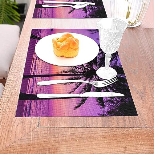 Sets de table tissés silhouette de palmier, chic et durable - 8