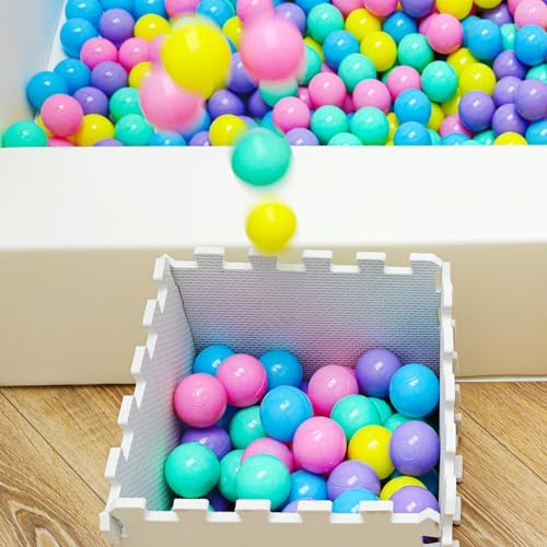 LittleTom Ab Null: 50 Bunte Bälle für Bällebad Baby Spielbälle 5,5cm - Indoor Outdoor Spielzeug für Spielzelt Spieltunnel Bällebad Kinder Plastikbälle Klein - Babyspielzeug Bällchenbad für Babys