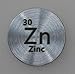 Zinc (Zn) 24.26mm Metal Disc 99.5% Pure for Collection or Experiments
