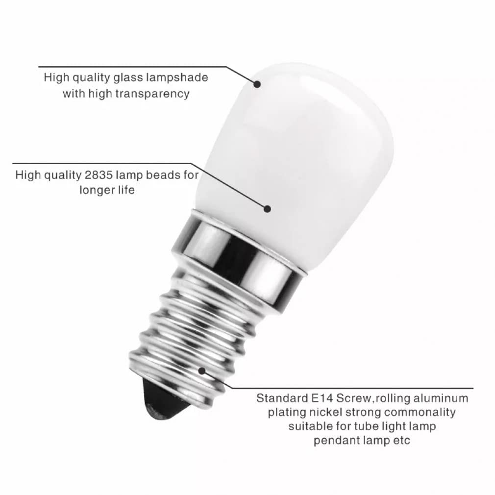 2 pz/lotto HA CONDOTTO LA Lampadina Del Frigorifero E14 3 W Frigorifero Lampadina di Mais 220 V HA CONDOTTO LA Lampada Bianco Freddo/bianco Caldo Sostituire Le Luci Alogene