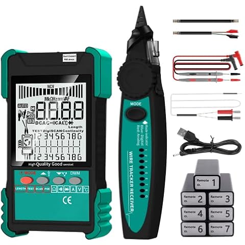 ET618 7 ID Mapping Network Cable Tester with Multifunctional Multimeter 2in1, Multiple-usages for Telephone Line Network Cable Length Continuity Test All in One Cover