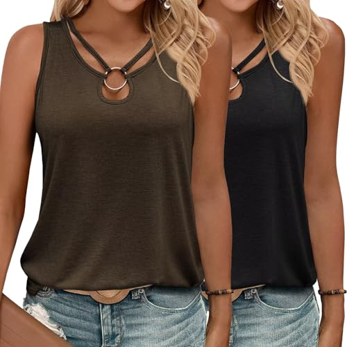 babylclub Crown key sleevelessタンクトップ Amazon.com: KILISU 2 Pack Womens Tank Tops Summer Tank Tops for