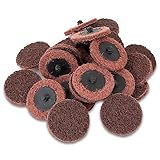 OEMTOOLS 22516 2” Twist Lock Surface Prep Discs, 25 Piece Set, Medium, Maroon Finishing Abrasive 2” Sanding Disc Surface Conditioning Tool Bundle, Sander, Rotary Tool, and Die Grinder Accessories