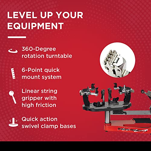 Gamma Progression St Ii Machine: 360 Degree Rotation Tabletop Racquet Stringer Machines With Stringing Accessories/Racket String Tools - Strings Racquetball, Squash, Tennis Or Badminton Rackets #TOP2