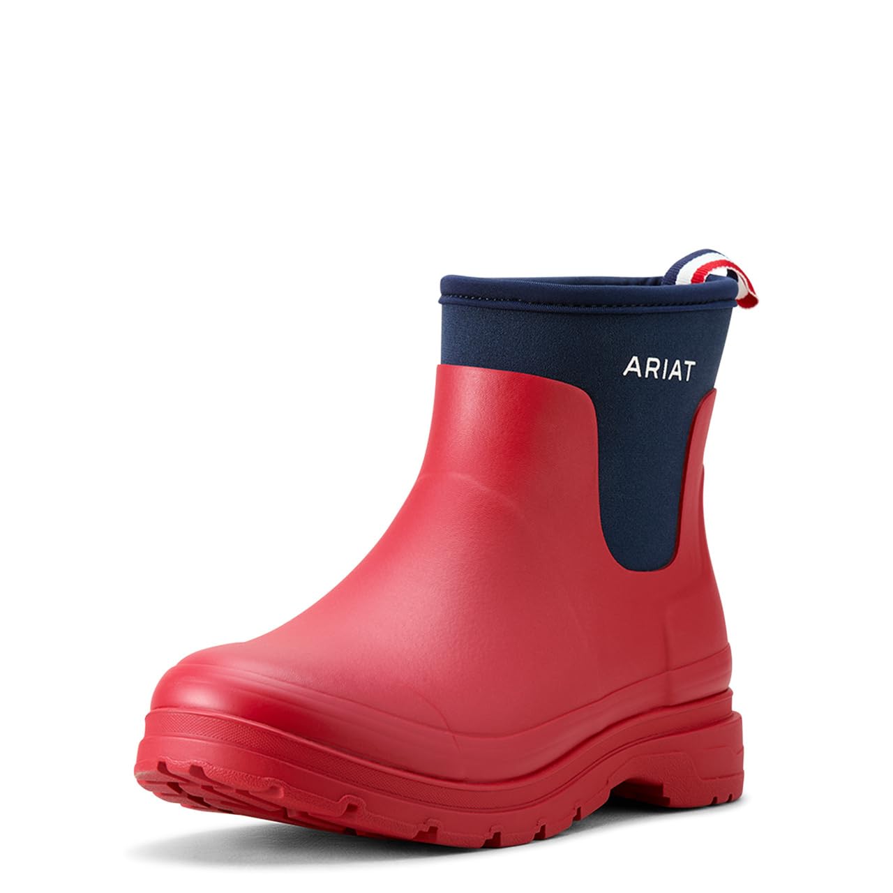 ARIAT Women's Kelmarsh Shortie Rubber Boot, Team Red/Navy, 10.5