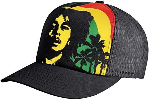 Bob Marley Men’s Rainbow Trucker Cap Black