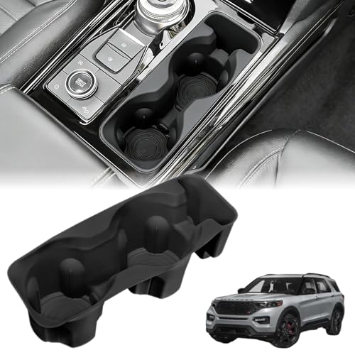 Portavasos para consola Ford Explorer 2020-2025 silicona miniatura 1
