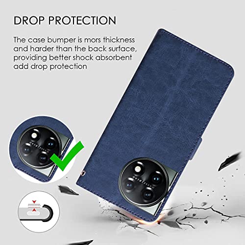Image of Flip Cover Back Case for OnePlus 11 5G / 11R 5G | Premium Leather Finish | Inbuilt Pockets & Stand | Flip Cover Back Case for OnePlus 11 5G / 11R 5G (Blue)