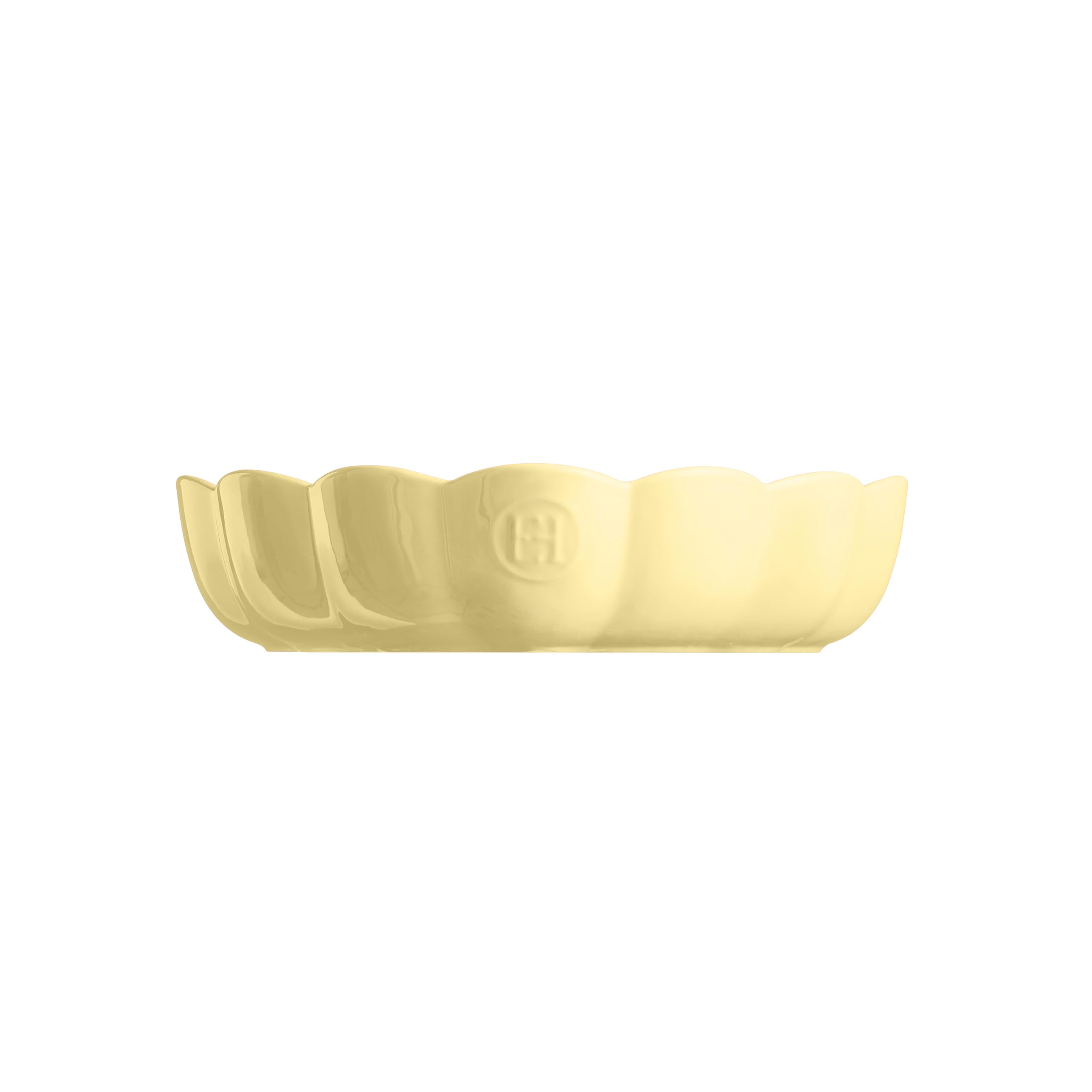 Emile Henry Moule Cœur Madeleine – Céramique Haute Résistance – Cuisson Homogène – Coloris Jaune Vanille – Fabriqué en France