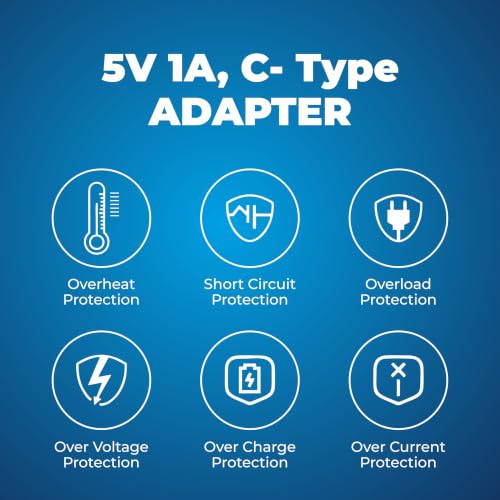 Image of Trueview 5V 1A Power Adapter for CCTV Camera | BIS Certified | 2.1mm DC Pin | 1 Meter Cable | AC to DC Adapter | White