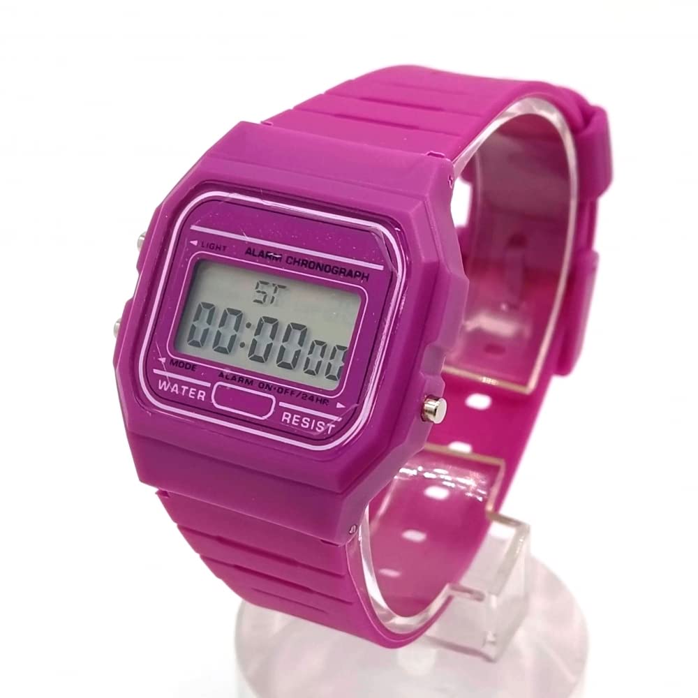 BDM Reloj Digital Vintage | Elige tu Color Favorito | Estilo Retro Años 80 Unisex | Reloj con Alarma, Cronógrafo y Luz